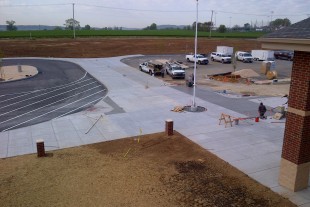 Concrete work at the New Donegal High School