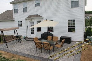Hanover - Adams County - Stamped Concrete Patio with Border - Pennsylvania Stone with Slate Border - June 2012 - 14