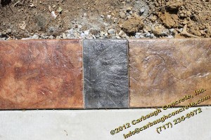 Hanover - York County - Concrete Driveway with Stamped Concrete Driveway Border - Slate Texture - April 2012 - 04