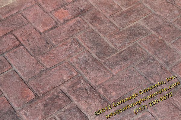 Herringbone Used Brick - Stamped Concrete - Hanover PA | Carbaugh